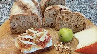 Pane con fichi secchi e nocciole (integrale)