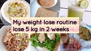 How to lose fast 5 kg in 2 weeks | Full day diet plan fo weight lose | My weight lose routine