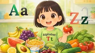 ABC Healthy Food Song 🍎 Learn Alphabet A&ndash;Z with Fruits & Vegetables | Kids Alphabet | Kid Ventura TV