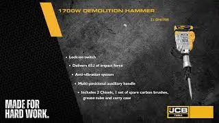 JCB 1700W Demolition Hammer - MADE FOR HARD WORK | 21-DH1700