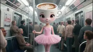 A Day in the Subway 🌸 Cappuccina’s Dreamlike Ballet Journey | Surreal Pastel Animation
