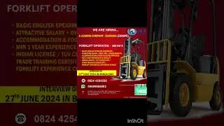 Wanted for Slovakia, Europe - Forklift Operator #job2024 #job #jobsforfreahers #europejobs