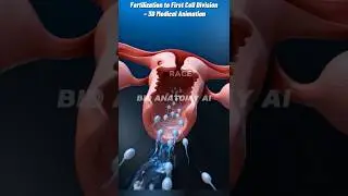 Fertilization to First Cell Division | Human Reproduction 3D Animation #fertilization #reproduction