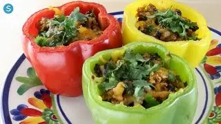 Black Bean And Corn Cheesy Stuffed Bell Peppers | Simplemost