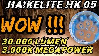 Haikelite HK05 30000 Lumen 3000k 5 x SFN60 LED Taschenlampe Review Beamshots flashlight test