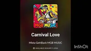 🎶 @MGBMusic718  - &ldquo;Carnival Love&rdquo; - Streaming on January 3rd on all digital music platforms. 
