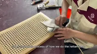 Wooden rattan chair