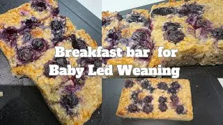 Healthy Breakfast Bar for Babies | Oat, Banana & Blueberry Recipe | Baby-Led Weaning (6+ Months)