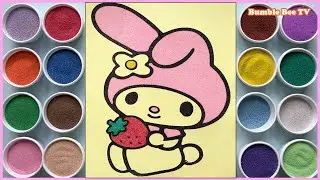 SUPER CUTE SANRIO WITH STRAWBERRY SAND PAINTING/TRANH C&Aacute;T SANRIO DỄ THƯƠNG/LEARN COLOR/BUMBLE BEE TV