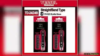 VESSEL Ultra Thin Fine Mini Ratchet Screwdriver Set StraightBend Type 5 Bits Included Japan