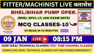 FITTER/MACH class-8 Live Stream#drdo #railway   #automobile  #education  #iti