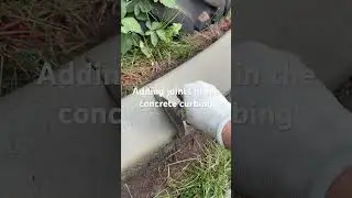 Cutting joints in concrete curbing