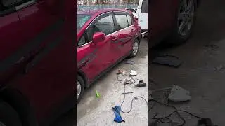 Car door dent repair process- Good tools and machinery make work easy