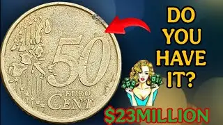 TOP 3 ULTRA RARE 50 EURO CENT AND 2 EURO 1 EURO COINS WORTH LOT OF money coins worth money??