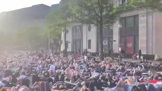 Peaceful protesters in DC chant 