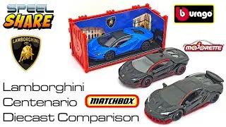 Lamborghini Centenario Diecast Comparison - Bburago vs Majorette vs Matchbox Collectors Edition
