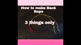 How to make BackRope for jewelry making |  Only 3 things required | Easy to make