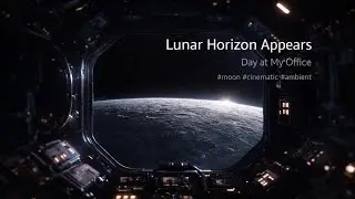 Lunar Horizon Appears | Artemis — go to the moon | Day at My Office #ambient #cinematic