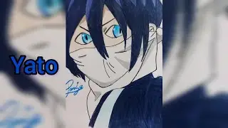 Drawing anime just for fun, anime art, yato#drawing #anime #art #animedrawing 