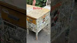 Amazing Vintage Oak Teachers Desk Restoration #upcycling #diy #restoration #furnitureflip #shorts