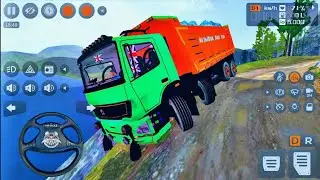 💥 Bharat Benz Full Stones Loaded Transport 🚛| Over Loaded Big Dumper Truck Driving 🎉😀