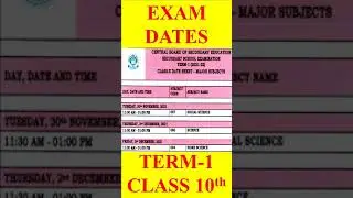 DATE SHEET 10th TERM-1 #cbseclass10 #cbsedatesheet2021 #term1 #2021exams #shorts #youtubeshorts