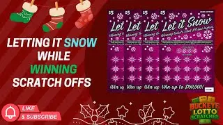 LETTING IT SNOW WHILE WINNING SCRATCH OFFS!! Ohio Lottery Tickets!!🍀🍀🍀#win #scratch #lottery 