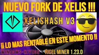 XELIS ES LO MAS RENTABLE EN ESTE MOMENTO - NUEVO RIGEL MINER 1.23.0 - WINDOWS Y HIVEOS - XEL