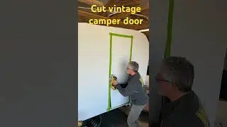 Vintage camper door cutout #rv #rvlife