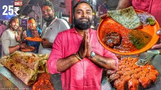 No. 1 Vegetarian Kabab Of Varanasi | Spicy Chutney with Kabab Roll | 25₹ Only | Paratha| Street Food