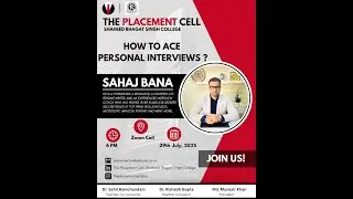How to Ace Personal Interviews | Sahaj Bana | The Placement Cell SBSC