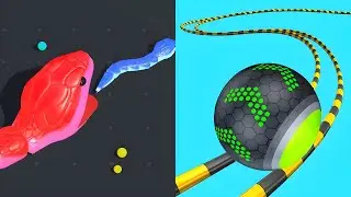 Going Balls VS Snake Clash.io - All Max Android Gameplay, IOS Game 