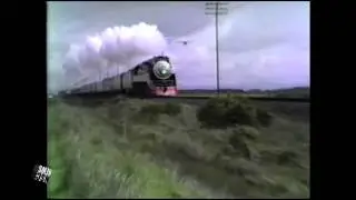 SP 4449 Steam Train, May 5, 1984 Heading To Worlds Fair in Daylight Colors, Alford, Oregon