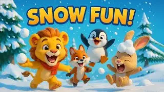 Winter Friends Dance Around | Cute Kids Song | English Bilingual | Winter Animal Dance Song ❄️