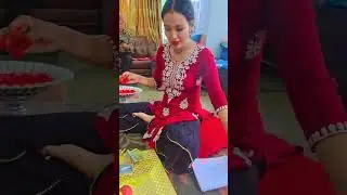 ashika tamang putting the dashai tika to xori #shorts #trending #reels #edit #viral #ytshorts #fyp