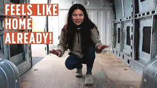 How we fit LINO FLOORING in our DIY Renault Master Van Conversion | Ep 4