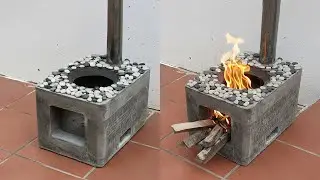 Pour cement into wire mesh and plastic baskets to make a warm heating stove for winter 2025.