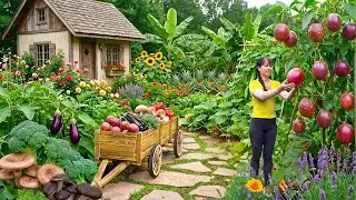 TIMELAPSE -- My Dream Small Garden 2026 - Harvesting Organic Passion Fruit | Peaceful Slow Living