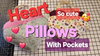 Heart Reading Pillow, Valentine Heart Pillow w.Pocket, Fat Quarter Sew,#sewingfabric,#useyourscraps