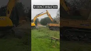Restoring a dredged river #riverrestoration #fish #habitat #chalkstream #conservation