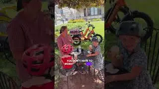 A cargo ebike that can seat two children