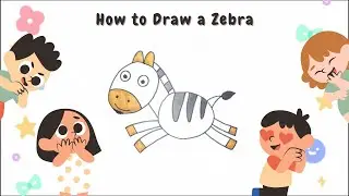 Easy Drawing for Kids | How to Draw a Zebra for Kids