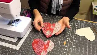 NEU: no 015 super easy mug rug with heart- ValentineDay - upcycling Projekt