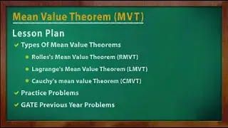 MATHS 9 Mean Value Theorem | GATE - ESE  | Sonal sir - Complete Maths #sonalsirgate