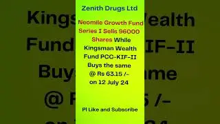 Zenith Drugs Ltd I Share Market News I Bulk Deals I #multibaggers