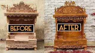 Puja Mandir Design For Home | Best Wooden Temple Design For Home | Wooden Temple Decoration ideas