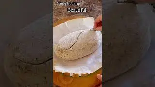 Making Rye Sourdough Bread with Ground Flaxseed and Chia Seeds 호밀 천연발효빵 #shorts #scoring