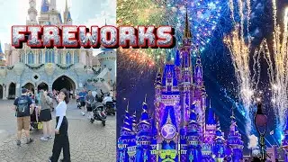 Удивительное шоу фейерверков в Диснейленде — Орландо, Флорида.