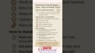 Newborn Growth Spurts: Signs + How to Handle Them! 👶📈 #firstchoiceclub #newborn #baby #motherhood