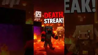 💀 Nether Death Streak in Minecraft! | #minecraftshorts #netherfails #minecraftdeath #meistermind